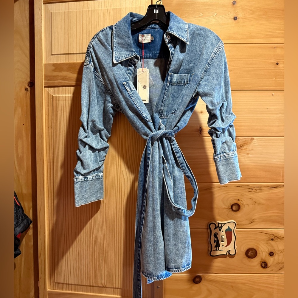 Blue Denim wrap dress